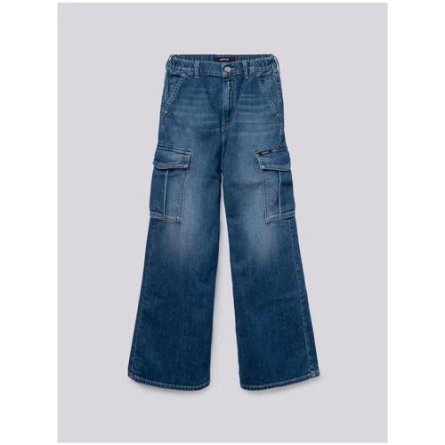 Abbigliamento Bambina Pantaloni a campana Replay Jeans cropped flare fit  comfort denim di cotone SG9402.050 Blu