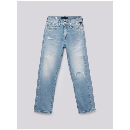 Abbigliamento Bambino Jeans Replay Jeans japan fit con  le rotture e toppe SB9090.051 Blu