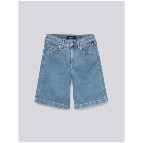 Abbigliamento Bambino Shorts / Bermuda Replay Jeans slim fit in denim di cotone super stretch SB9Z1.050 Blu