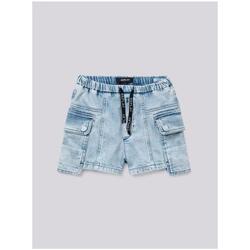 Abbigliamento Bambina Shorts / Bermuda Replay Shorts cargo in denim di cotone e Lyocell 9 oz SG9630.050 Blu