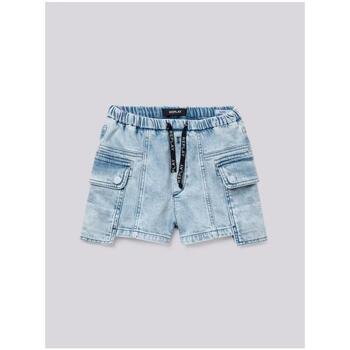 Abbigliamento Bambina Shorts / Bermuda Replay Shorts cargo in denim di cotone e Lyocell 9 oz SG9630.050 Blu