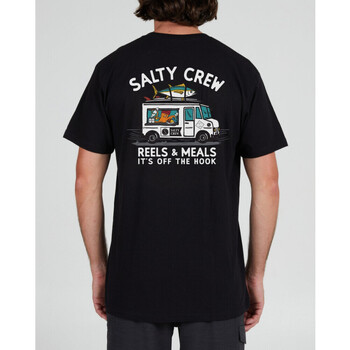 Abbigliamento Uomo T-shirt & Polo Salty Crew Reels & meals premium s/s tee Nero