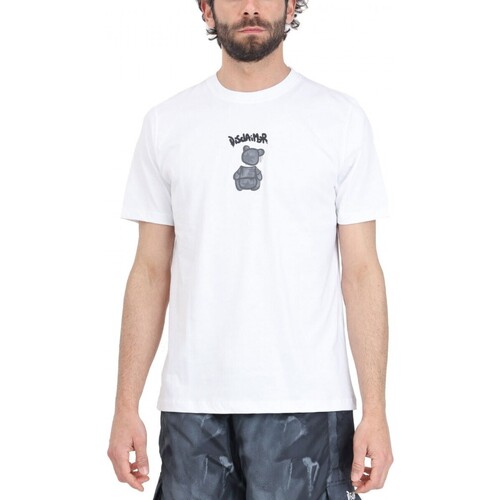 Abbigliamento Uomo T-shirt & Polo Disclaimer T-Shirt Con Stampa Orsetto Bianco