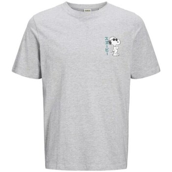 Abbigliamento Uomo T-shirt maniche corte Jack & Jones T-shirt Uomo Snoopy Grigio