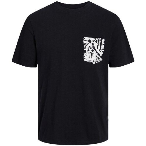 Abbigliamento Uomo T-shirt maniche corte Jack & Jones T-shirt Uomo Fayette Pocket Nero