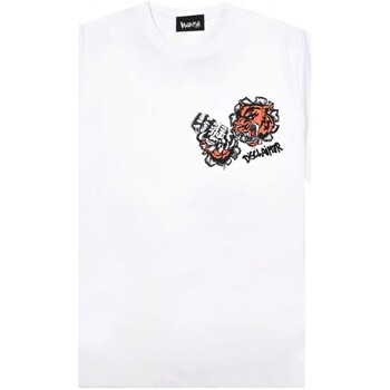 Abbigliamento Uomo T-shirt & Polo Disclaimer T-Shirt Con Stampa Tigre Bianca Bianco