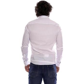 Armani Exchange Camicia regular fit in cotone satinato 8NZC49ZNYXZ Bianco