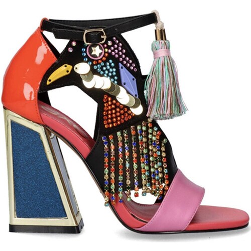 Scarpe Donna Sandali Exé Shoes Exe' DOMINIC Sandalo Donna rosso/multicolorc 443 Multicolore