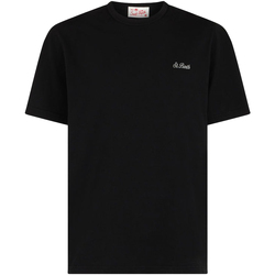 Abbigliamento Uomo T-shirt & Polo Mc2 Saint Barth T-shirt nera con logo Nero