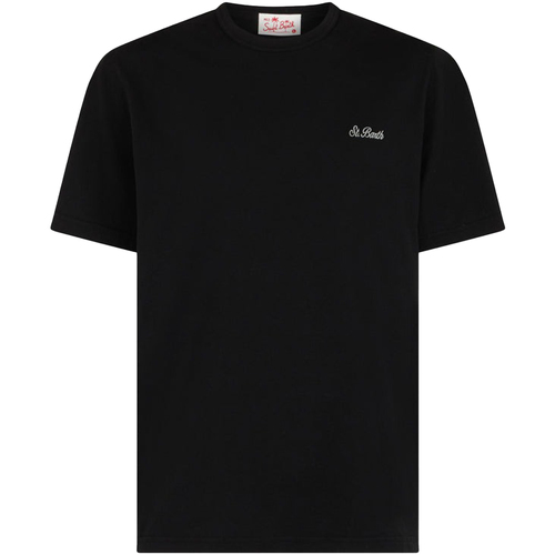 Abbigliamento Uomo T-shirt & Polo Mc2 Saint Barth T-shirt nera con logo Nero