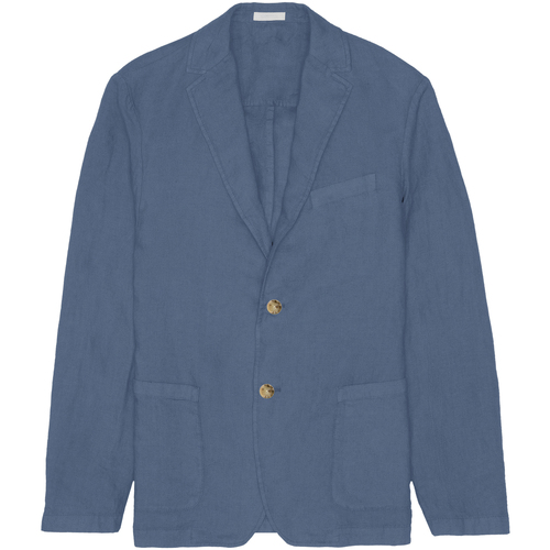 Abbigliamento Uomo Giacche Altea Giacca monopetto avio in lino Blu