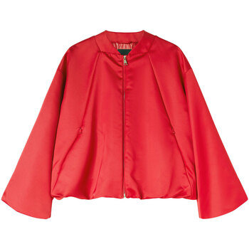 Abbigliamento Donna giacca a vento Add Giubbino rosso in raso con zip 