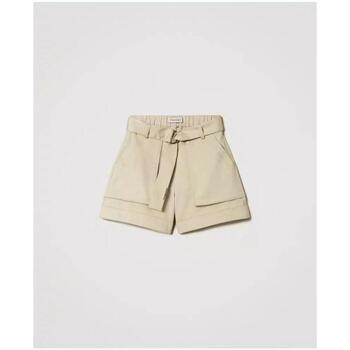 Abbigliamento Bambina Shorts / Bermuda Twin Set Shorts con maxi tasche 241GJ2221 Beige