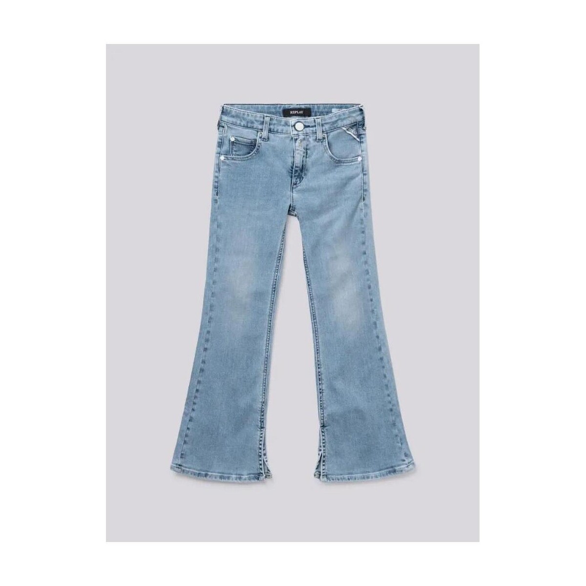Abbigliamento Bambina Jeans bootcut Replay Jeans cropped bootcut  in blu  power stretch SG9396.050 Blu