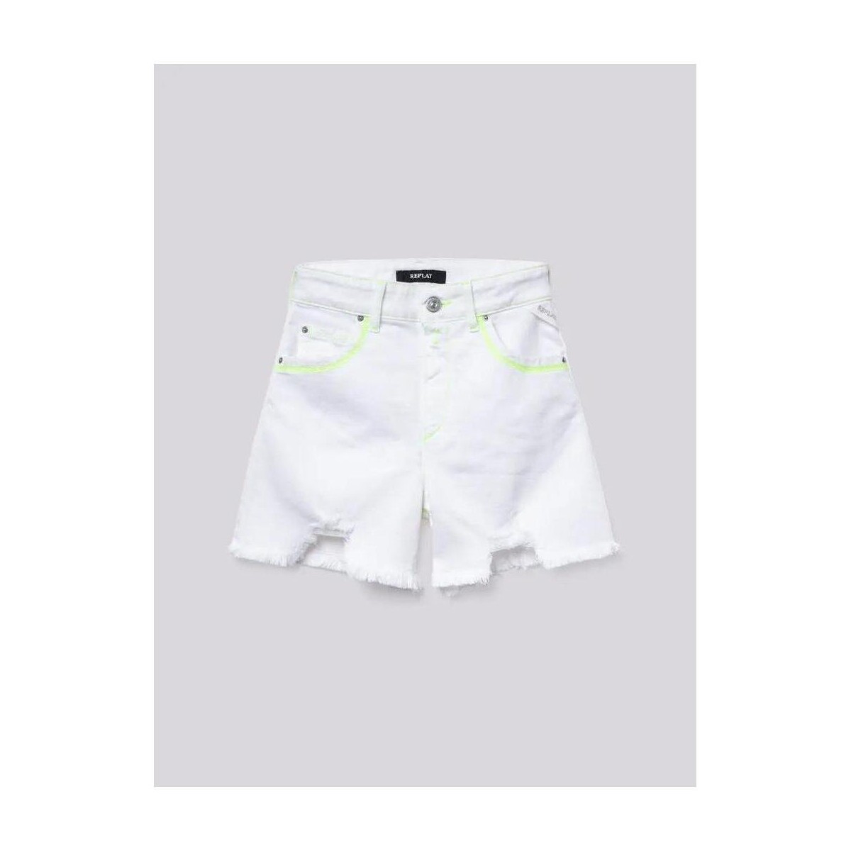 Abbigliamento Bambina Shorts / Bermuda Replay Shorts realizzati in stretch denim SG9635.050 Bianco