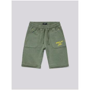 Abbigliamento Bambino Shorts / Bermuda Replay Shorts vestibilità regolare e coulisse SB9534.050 Verde