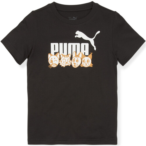 Abbigliamento Bambino T-shirt & Polo Puma 673346-01 Nero