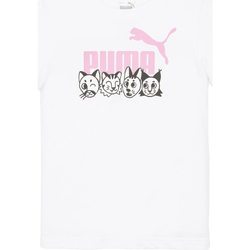 Abbigliamento Bambina T-shirt & Polo Puma 673346-02 Bianco