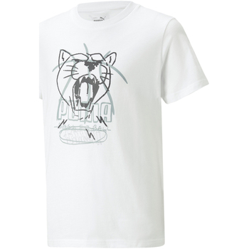 Abbigliamento Bambino T-shirt & Polo Puma 538467-02 Bianco