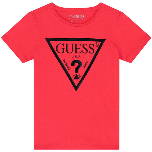 Abbigliamento Bambina T-shirt & Polo Guess G-J73I56K8HM0 Rosa