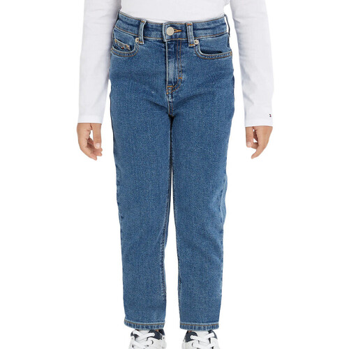Abbigliamento Bambina Jeans dritti Tommy Hilfiger KG0KG07342 Blu