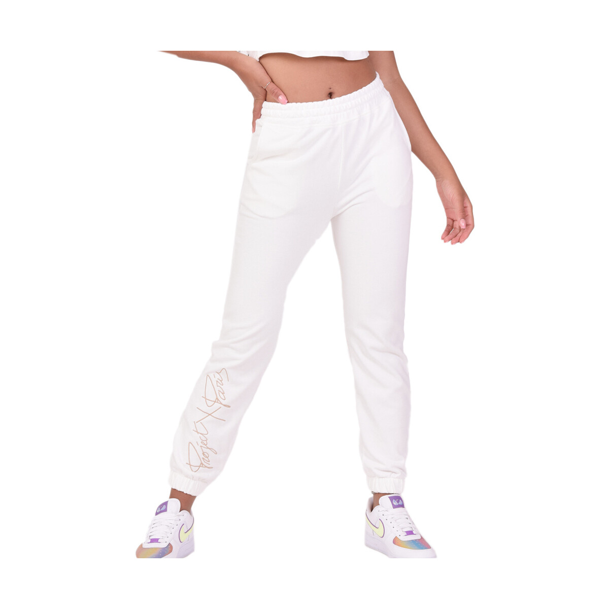 Abbigliamento Donna Pantaloni da tuta Project X Paris PXP-F214117 Bianco
