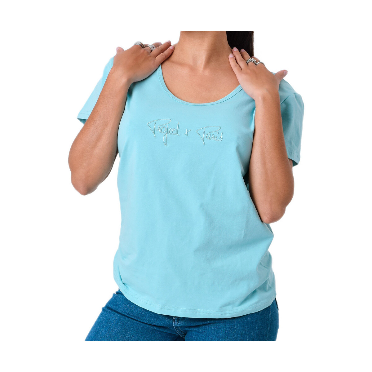 Abbigliamento Donna T-shirt & Polo Project X Paris PXP-F221114 Blu