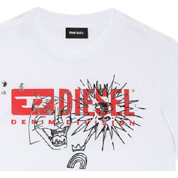 Abbigliamento Bambino T-shirt & Polo Diesel 00J510-KYAQH Bianco