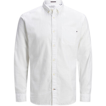 Abbigliamento Uomo Camicie maniche lunghe Jack & Jones 12116268 Bianco