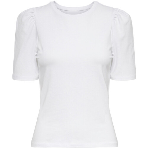 Abbigliamento Donna T-shirt maniche corte Only ONLLIVE LOVE 2/4 PUFFTOP JRS NOOS 15282484 Bianco