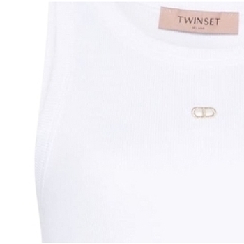 Abbigliamento Donna Top / T-shirt senza maniche Twin Set  Bianco