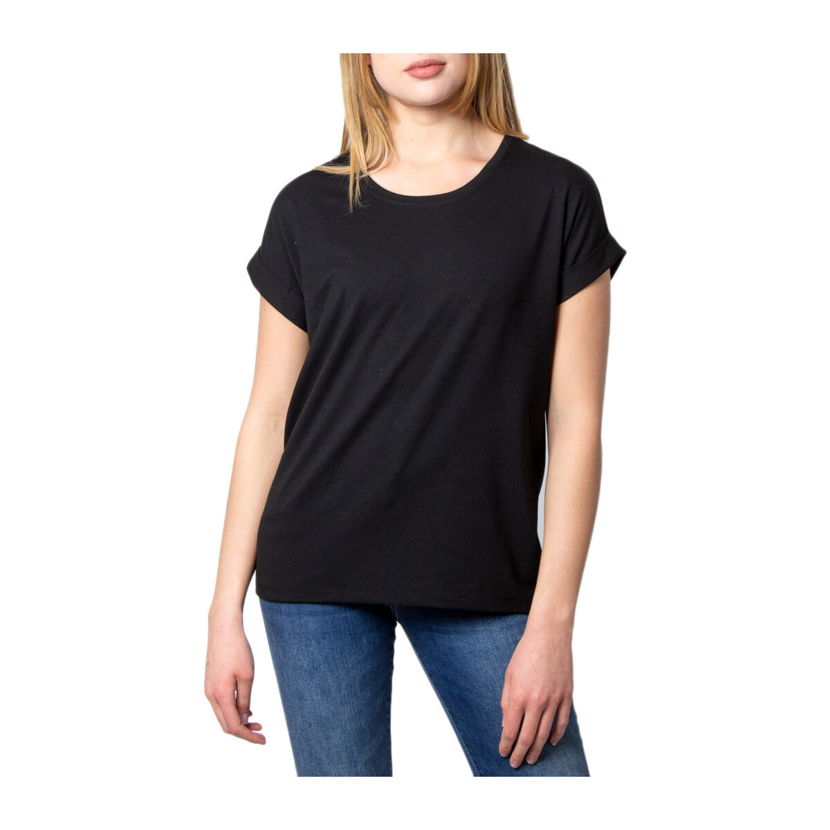 Abbigliamento Donna T-shirt maniche corte Only ONLMOSTER S/S O-NECK TOP NOOS JRS 15106662 Nero