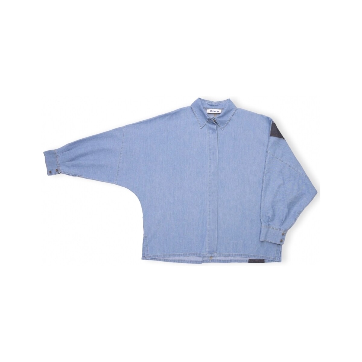 Abbigliamento Donna Top / Blusa 10 To 10 Patches Shirt - Denim Blu