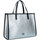 Borse Donna Tote bag / Borsa shopping Rebelle Borsa a Mano Astra argento laminato con tracolla Argento
