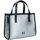 Borse Donna Tote bag / Borsa shopping Rebelle Minibag Virtus argento laminato con tracolla Argento