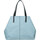 Borse Donna Tote bag / Borsa shopping Rebelle Shopping bag Cassandra azzurra in pelle 