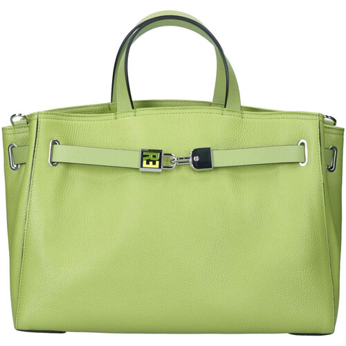 Borse Donna Tote bag / Borsa shopping Rebelle Borsa a mano Valentina verde in pelle con tracolla Verde