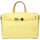 Borse Donna Tote bag / Borsa shopping Rebelle Borsa a mano Valentina gialla in pelle con tracolla 