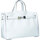 Borse Donna Tote bag / Borsa shopping Rebelle Borsa a mano Valentina bianca in pelle con tracolla Bianco