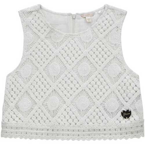 Abbigliamento Bambina Top / Blusa Guess Top macramè J4GH06KC7R0 Bianco