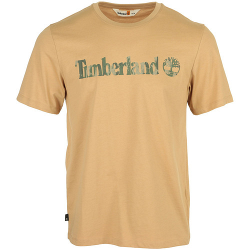 Abbigliamento Uomo T-shirt maniche corte Timberland Camo Linear Logo Short Marrone