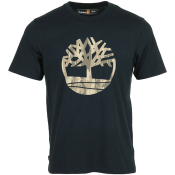 Abbigliamento Uomo T-shirt maniche corte Timberland Camo Tree Logo Short Sleeve Blu