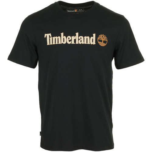 Abbigliamento Uomo T-shirt maniche corte Timberland Linear Logo Short Sleeve Nero