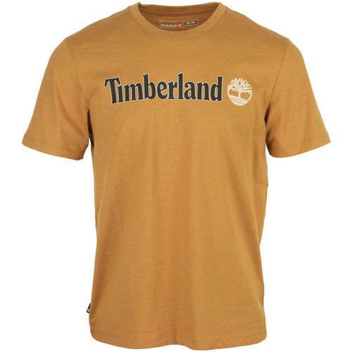 Abbigliamento Uomo T-shirt maniche corte Timberland Linear Logo Short Sleeve Marrone