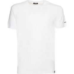 Abbigliamento Uomo T-shirt & Polo Dsquared tshirt bianca basic uomo Bianco