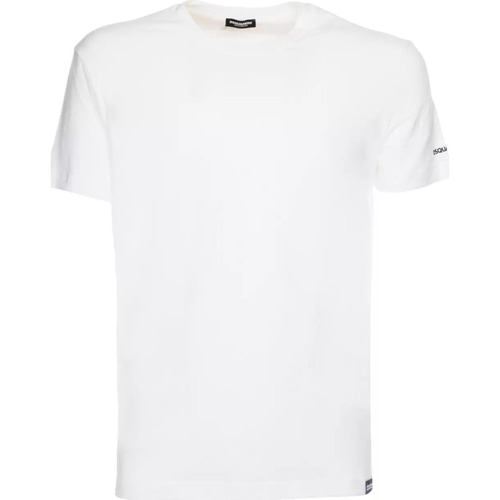 Abbigliamento Uomo T-shirt & Polo Dsquared tshirt bianca basic uomo Bianco