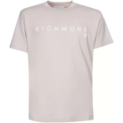 Abbigliamento Uomo T-shirt & Polo John Richmond tshirt grigia logo bianco Grigio