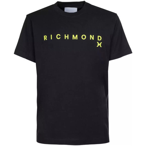 Abbigliamento Uomo T-shirt & Polo John Richmond t-shirt logo giallo Nero