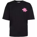 Image of T-shirt & Polo John Richmond t-shirt nera logo rosa