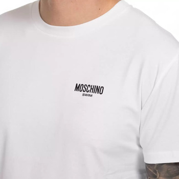 Moschino t-shirt bianca logo nero Bianco